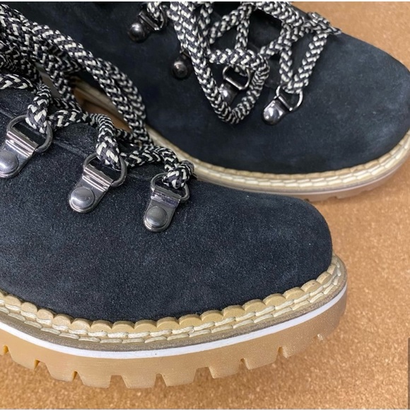 Montelliana Alce Suede Hiking Ankle Boots in Black Size 7 - Picture 10 of 11